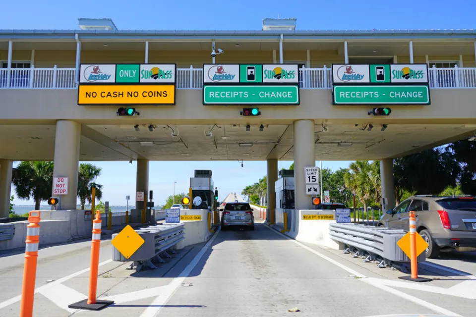 A toll payment facility in Florida.